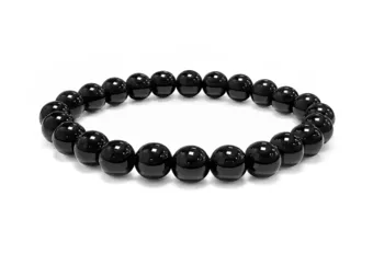 Bracelet Onyx Noir A perles 8mm