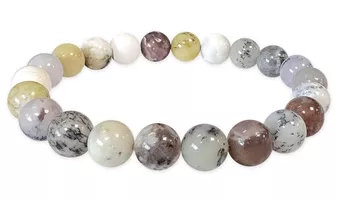 Bracelet Opale Dendrite A perles 8mm