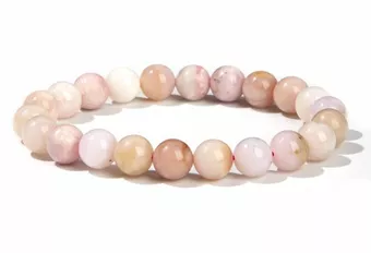 Bracelet Opale Rose A perles 8mm