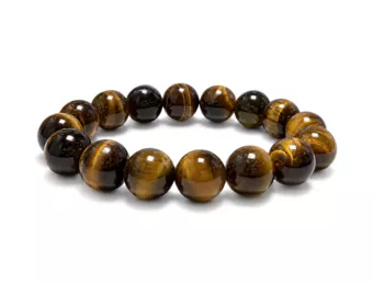 Bracelet Oeil de Tigre A Perles 12 mm
