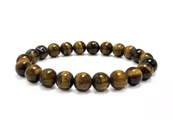 Bracelet en Oeil de Tigre A Perles 8 mm