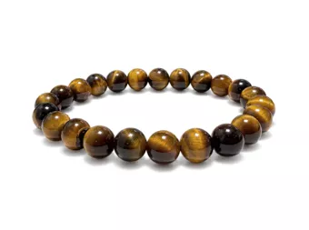Bracelet en Oeil de Tigre AA Perles 8 mm