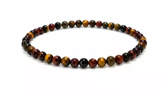 Bracelet Oeil de Tigre Multicolore A Perles 4 mm