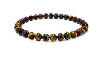 Bracelet Oeil de Tigre Multicolore A Perles 6 mm