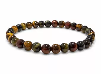 Bracelet Œil de Tigre Multicolore AA perles 6mm