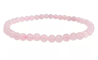 Bracelet Quartz Rose AB perles 4-5mm