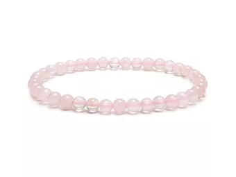Bracelet Quartz Rose A Perles 4-5 mm