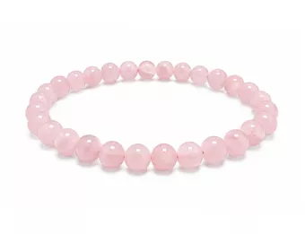 Bracelet Quartz Rose AB perles 6mm
