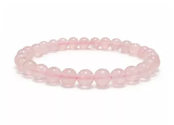 Bracelet Quartz Rose A perles 6-7mm