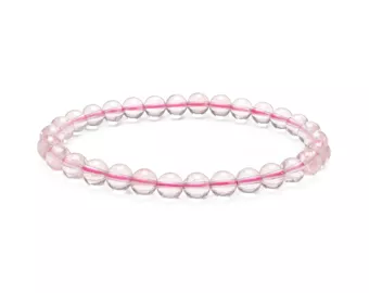 Bracelet Quartz Rose AA perles 6-7mm