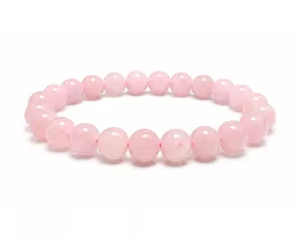 Bracelet Quartz Rose AB perles 8mm