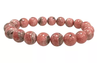 Bracelet Rhodochrosite Argentine A perles 9.5-10.5mm