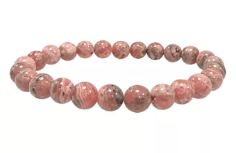 Bracelet Rhodochrosite Argentine A perles 7-8mm