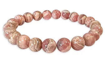 Bracelet Rhodochrosite Argentine A perles 8.5-9.5mm