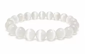 Bracelet Sélenite Œil de Chat A perles 10mm