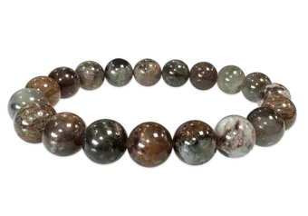 Bracelet en Serpentine de Chine A perles 10mm