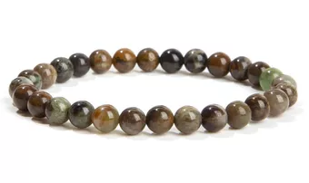 Bracelet en Serpentine de Chine A perles 6-7mm