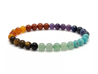 Bracelet 7 Chakras A Perles 6 mm