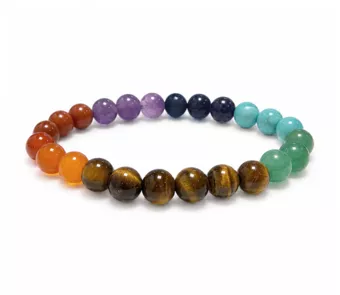 Bracelet 7 chakras A perles 8mm