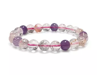 Bracelet Super Seven AA  Quartz à Inclusions  Perles 8–9 mm