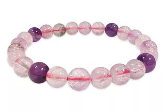 Bracelet en Super Seven A+ Quartz à Inclusions Perles 8 mm