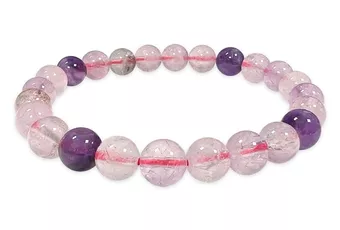 Bracelet en Super Seven A+ Quartz à Inclusions Perles 6 mm