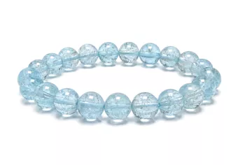 Bracelet Topaze Bleue AA+ perles 9mm