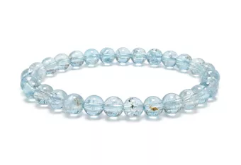 Bracelet Topaze Bleue AA+ perles 6-7mm