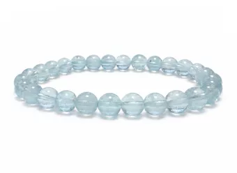 Bracelet Topaze Bleue AAA perles 6-7mm