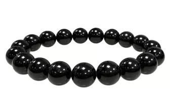 Bracelet Tourmaline Noire A perles 10mm