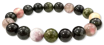 Bracelet Tourmaline Multicolor A perles 10mm