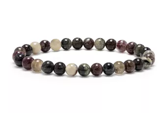 Bracelet Tourmaline Multicolore A Perles 6-7 mm