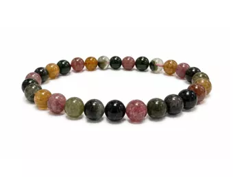 Bracelet Tourmaline Multicolore AA+ Perles 6,5-7,5 mm