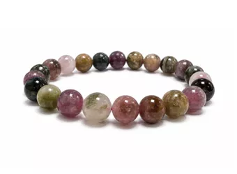 Bracelet Tourmaline Multicolore AA Perles 7,5-8,5 mm