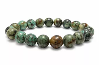 Bracelet Turquoise Naturelle d’Afrique AB perles 10mm
