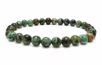 Bracelet Turquoise Naturelle d’Afrique AB perles 6mm