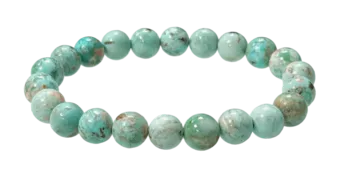 Bracelet Turquoise du Pérou Naturelle AA perles 8mm