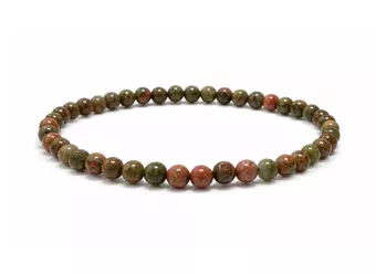 Bracelet Unakite A perles 4mm
