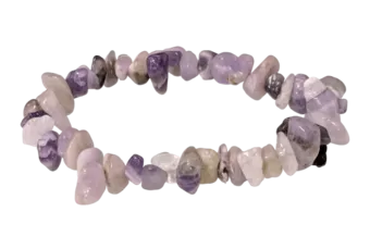 Bracelet Améthyste rubanée A chips 18cm