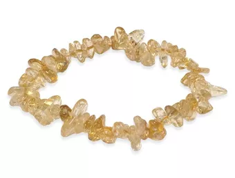 Bracelet Citrine chauffée chips 5-8mm 18cm