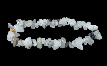 Bracelet Cristal de Roche Tourmaline A 5-8mm chips