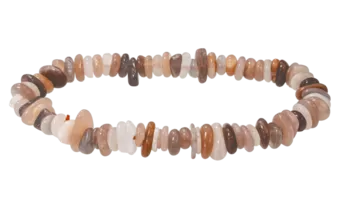 Bracelet pierre de lune adulaire multicolore AA chips 5-8mm 18cm