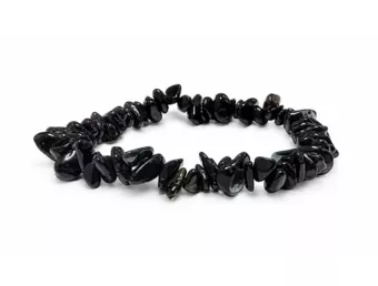 Bracelet Chips Obsidienne Noire A 5-8mm