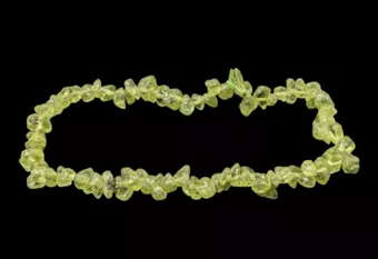 Bracelet Péridot A+ chips 18cm