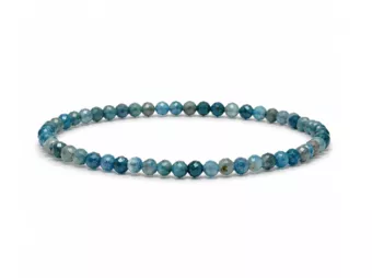 Bracelet en Apatite Bleue Facettée A – Perles 3 mm