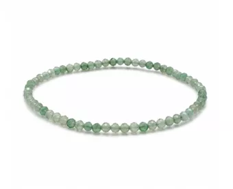 Bracelet en Aventurine Verte Facettée A – Perles 3 mm