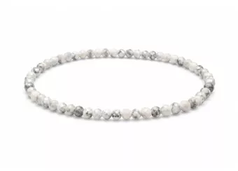 Bracelet en Howlite Facettée A – Perles 3 mm