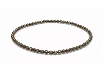 Bracelet en Pyrite Facettée A – Perles 3 mm