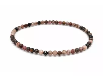 Bracelet en Rhodonite Facettée A – Perles 3 mm