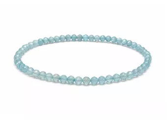 Bracelet en Topaze Bleue Facettée AAA – Perles 3 mm